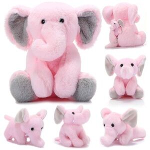 5 Pcs Plush Elephant Stuffed Animals (D03)